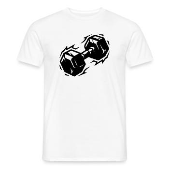 Hantel Symbol - Männer T-Shirt - Weiß - Vorne - AI Model Male 178 dark (178cm)