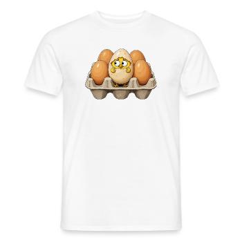 Küken im Eierschacht - Männer T-Shirt - Weiß - Vorne - AI Model Male 178 dark (178cm)