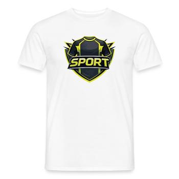 Sport - Men's T-Shirt - white - Front - AI Model Male 178 dark (178cm)