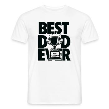 Best Dad Ever Trophy Champion - Männer T-Shirt - Weiß - Vorne - AI Model Male 178 dark (178cm)