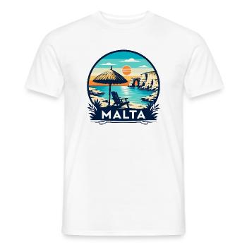Malta Mittelmeer Insel Urlaub Kultur - Männer T-Shirt - Weiß - Vorne - AI Model Male 178 dark (178cm)