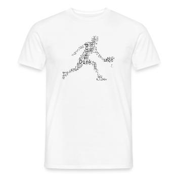 Pickleball scene idea for pickleball player fans - Men's T-Shirt - white - Front - AI Model Male 178 dark (178cm)