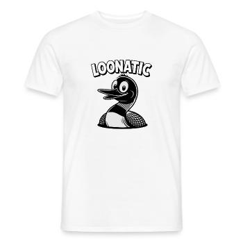 Loonatic Pinguin Cartoon - Männer T-Shirt - Weiß - Vorne - AI Model Male 178 dark (178cm)