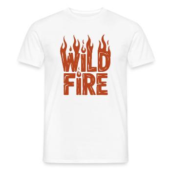 Conception de flammes de feu de forêt - T-shirt homme - blanc - Devant - AI Model Male 178 dark (178cm)