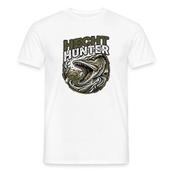 Hecht Angler - Männer T-Shirt - Weiß - Vorne - AI Model Male 178 dark (178cm)