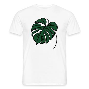 Monstera - Men's T-Shirt - white - Front - AI Model Male 178 dark (178cm)