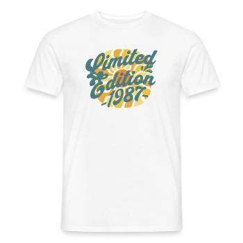 Limited Edition 1987 Birthday - Men's T-Shirt - white - Front - AI Model Male 178 dark (178cm)