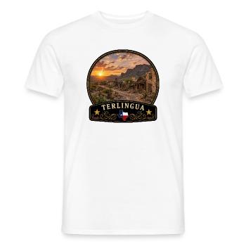 Terlingua Ghost Town Texas Desert Sunset - Men's T-Shirt - white - Front - AI Model Male 178 dark (178cm)