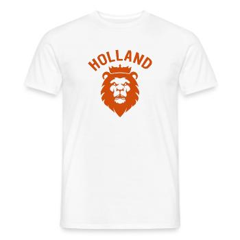 Niederlande - Nederland - Netherlands - Lion Löwe - Men's T-Shirt - white - Front - AI Model Male 178 dark (178cm)