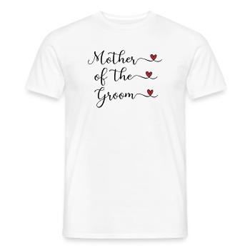 Logo mignon de la Mère du Marié avec un cœur - T-shirt homme - blanc - Devant - AI Model Male 178 dark (178cm)