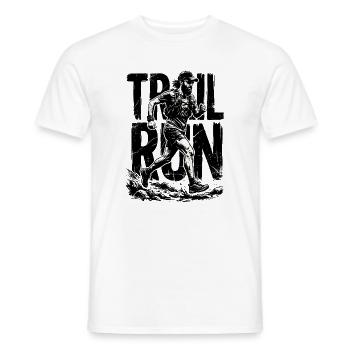 Trailrun - Männer T-Shirt - Weiß - Vorne - AI Model Male 178 dark (178cm)