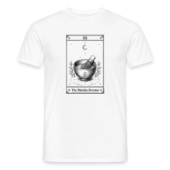 Le pendentif matcha | Carte de tarot - T-shirt homme - blanc - Devant - AI Model Male 178 dark (178cm)