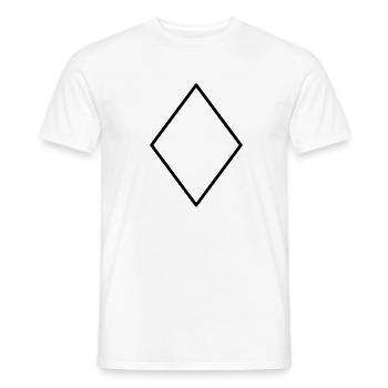 Minimalist diamond - Men's T-Shirt - white - Front - AI Model Male 178 dark (178cm)