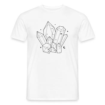 crystals - Men's T-Shirt - white - Front - AI Model Male 178 dark (178cm)