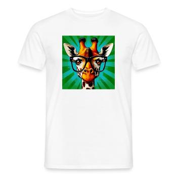 girafe - T-shirt homme - blanc - Devant - AI Model Male 178 dark (178cm)