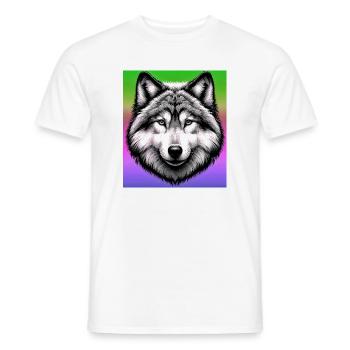 Wolf - Männer T-Shirt - Weiß - Vorne - AI Model Male 178 dark (178cm)