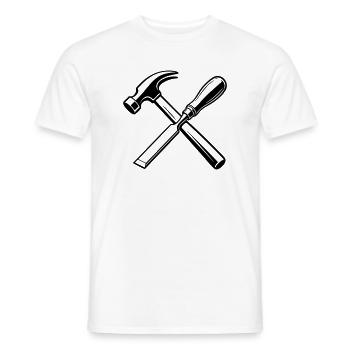 Carpenter Tool Emblem - Men's T-Shirt - white - Front - AI Model Male 178 dark (178cm)