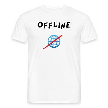 Offline - Männer T-Shirt - Weiß - Vorne - AI Model Male 178 dark (178cm)