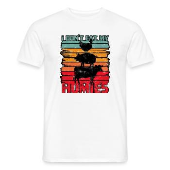 I Don't Eat My Hombies - Men's T-Shirt - white - Front - AI Model Male 178 dark (178cm)