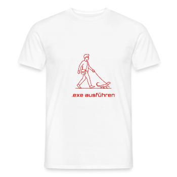 Exe ausführen Informatik Programming Geschenk - Männer T-Shirt - Weiß - Vorne - AI Model Male 178 dark (178cm)