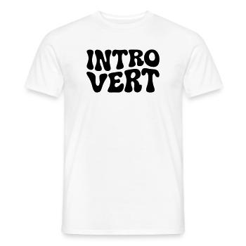 Introvertiertes Retro-Logo im Stil der Siebziger - Männer T-Shirt - Weiß - Vorne - AI Model Male 178 dark (178cm)