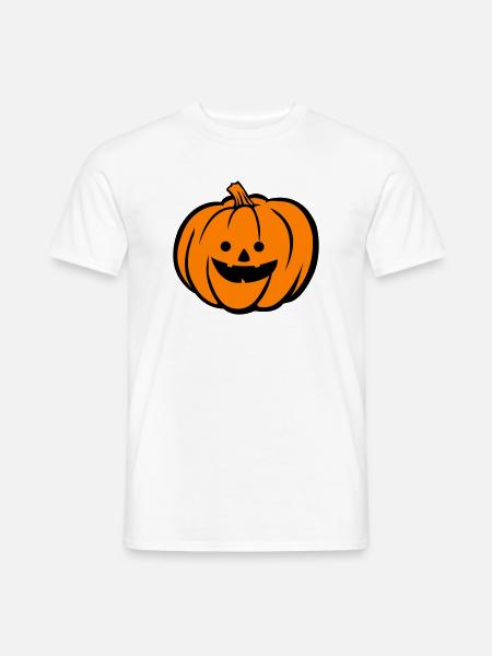 Spooky Pumpkin Halloween Motif - Men's T-Shirt - white