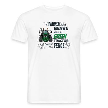 0175_A_Farmer_with_sense - Men's T-Shirt - white - Front - AI Model Male 178 dark (178cm)