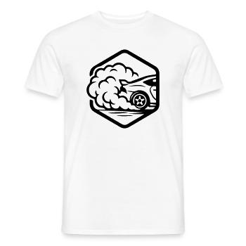 Vitesse automatique de l’essence - T-shirt homme - blanc - Devant - AI Model Male 178 dark (178cm)