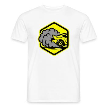 Automobile Icône Automobile Course - T-shirt homme - blanc - Devant - AI Model Male 178 dark (178cm)