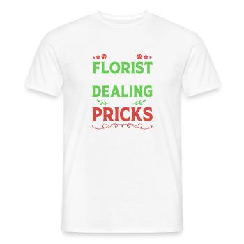 Floristik Florist Blumenhändler Blumenstrauß - Männer T-Shirt - Weiß - Vorne - AI Model Male 178 dark (178cm)
