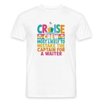 L’équipage de croisière est le plus susceptible de confondre le capitaine - T-shirt homme - blanc - Devant - AI Model Male 178 dark (178cm)