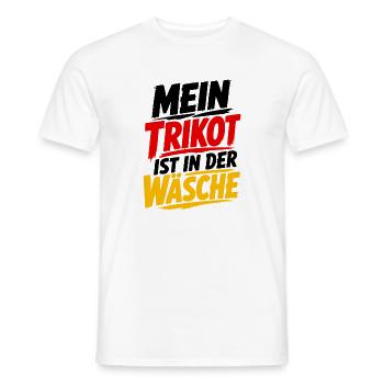 Mein Trikot ist in der Wäsche - Männer T-Shirt - Weiß - Vorne - AI Model Male 178 dark (178cm)