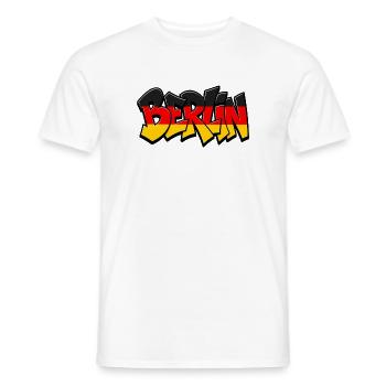 Berlin Graffiti - Männer T-Shirt - Weiß - Vorne - AI Model Male 178 dark (178cm)