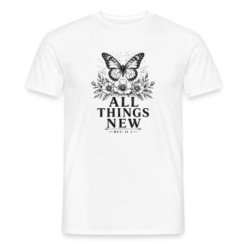 All Things New - Men's T-Shirt - white - Front - AI Model Male 178 dark (178cm)