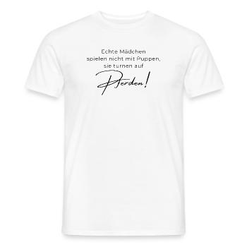 Voltigieren Spruch – Geschenk für Voltigierer - Männer T-Shirt - Weiß - Vorne - AI Model Male 178 dark (178cm)