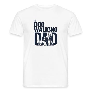 Dog Walking Dad Hunde Papa Shirt - Men's T-Shirt - white - Front - AI Model Male 178 dark (178cm)