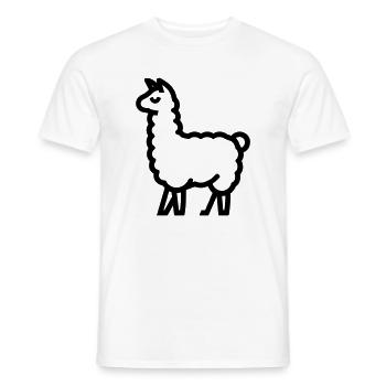 lama - Men's T-Shirt - white - Front - AI Model Male 178 dark (178cm)