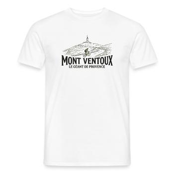 Mont Ventoux Summit Ride - Men's T-Shirt - white - Front - AI Model Male 178 dark (178cm)