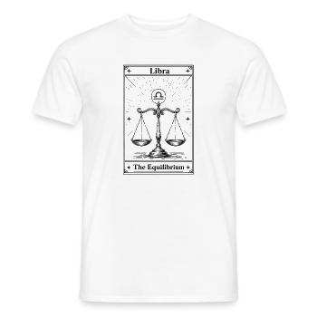 Libra | Tarot card zodiac sign - Men's T-Shirt - white - Front - AI Model Male 178 dark (178cm)