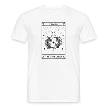 Fische | Tarotkarte Sternzeichen - Männer T-Shirt - Weiß - Vorne - AI Model Male 178 dark (178cm)