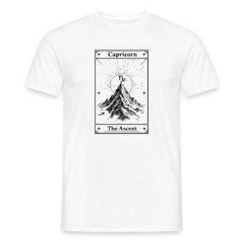 Capricorne | Signe du tarot - T-shirt homme - blanc - Devant - AI Model Male 178 dark (178cm)