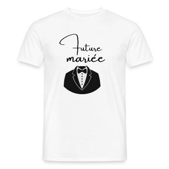 Future mariée - T-shirt homme - blanc - Devant - AI Model Male 178 dark (178cm)