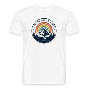 Liebe ohne Grenzen Regenbogenberg - Männer T-Shirt - Weiß - Vorne - AI Model Male 178 dark (178cm)