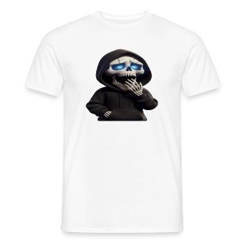 Skeleton yawn - Men's T-Shirt - white - Front - AI Model Male 178 dark (178cm)