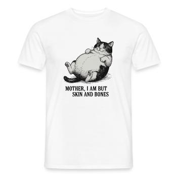 Moppelkatze Fette Katze - Männer T-Shirt - Weiß - Vorne - AI Model Male 178 dark (178cm)