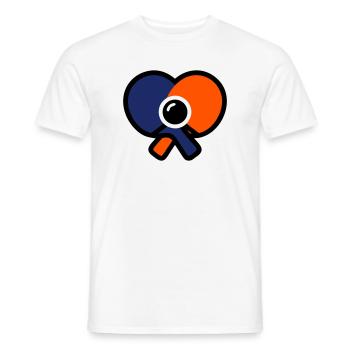 Tischtennisschläger Herz Tischtennis Liebe - Männer T-Shirt - Weiß - Vorne - AI Model Male 178 dark (178cm)