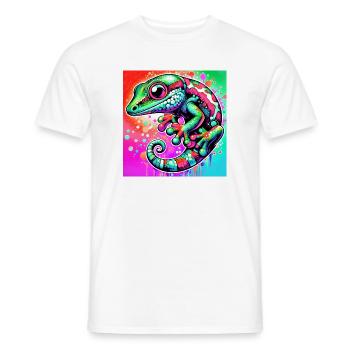 Gecko - Men's T-Shirt - white - Front - AI Model Male 178 dark (178cm)