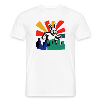 Evil Bunny Rampage - Men's T-Shirt - white - Front - AI Model Male 178 dark (178cm)