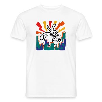 Evil Giant Bunny - Men's T-Shirt - white - Front - AI Model Male 178 dark (178cm)