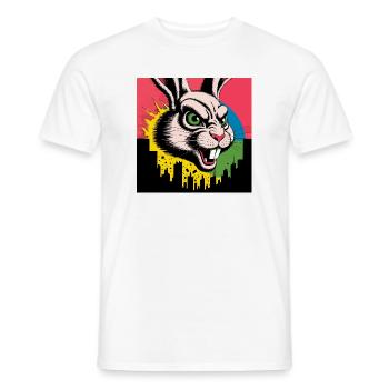 Monster Bunny - Men's T-Shirt - white - Front - AI Model Male 178 dark (178cm)